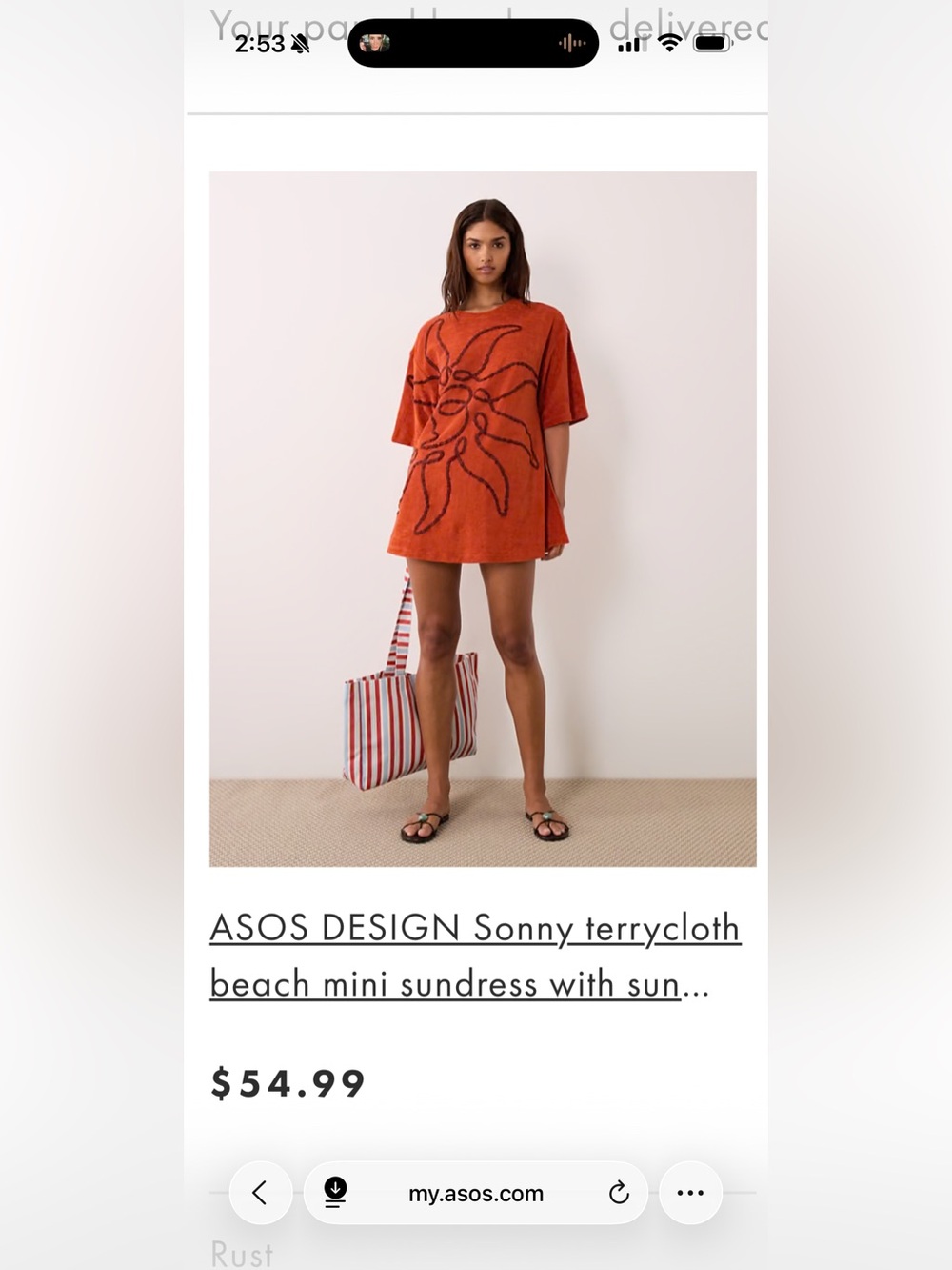 NWT ASOS Terry beach sundress